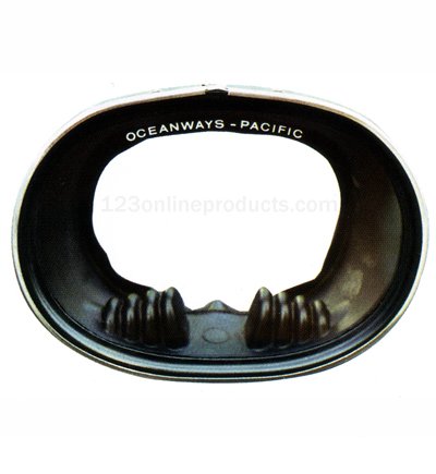 Маска Oceanways Pacific (черный силикон; black)